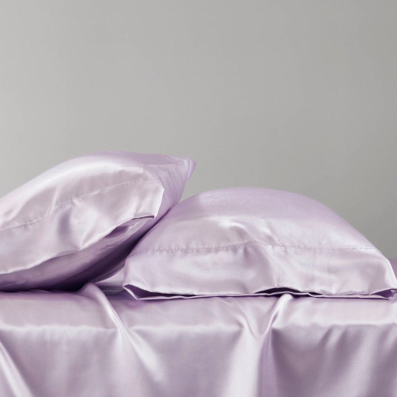 Luxurious And Elegant Satin Pillowcases - Lilac - 2PC - Quahog Bay Bedding