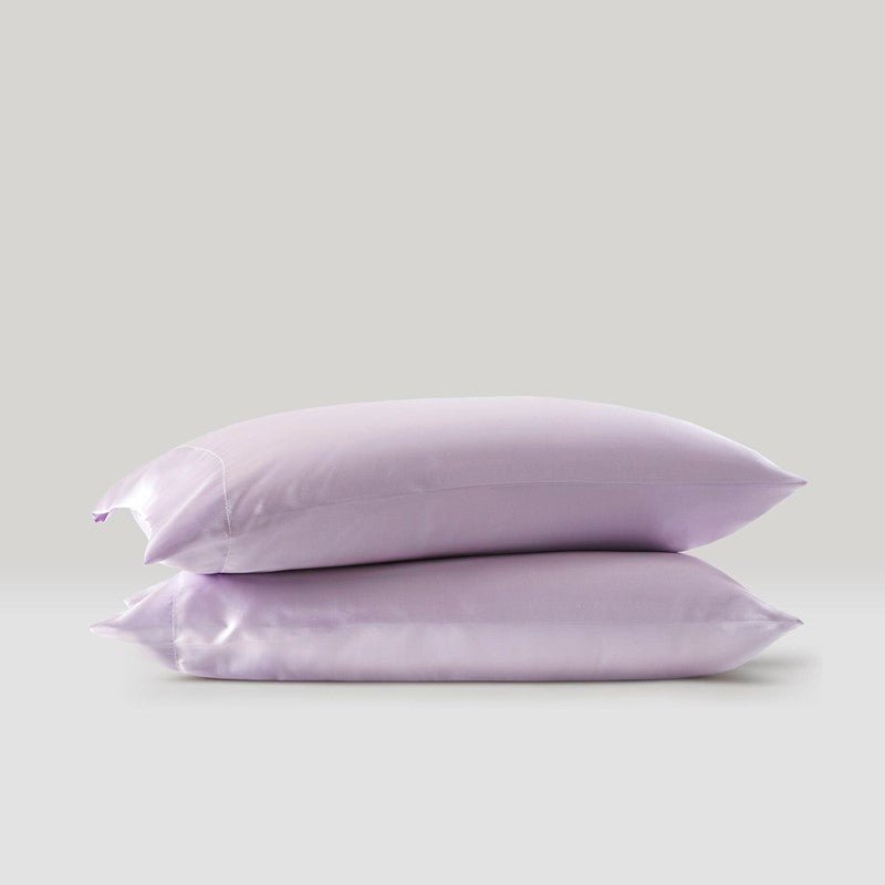 Luxurious And Elegant Satin Pillowcases - Lilac - 2PC - Quahog Bay Bedding