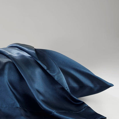 Luxurious And Elegant Satin Pillowcases - Midnight Blue - 2PC - Quahog Bay Bedding
