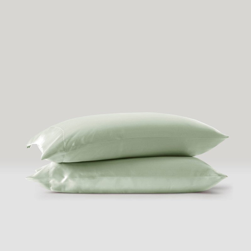 Luxurious And Elegant Satin Pillowcases - Sage - 2PC - Quahog Bay Bedding