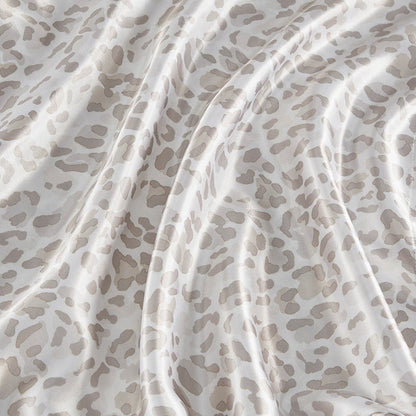 Luxurious And Elegant Satin Pillowcases - Taupe Leopard - 2PC - Quahog Bay Bedding