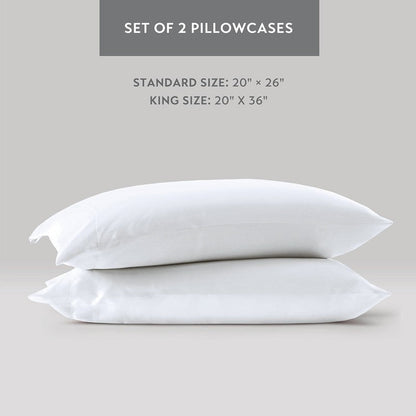 Luxurious And Elegant Satin Pillowcases - White - 2PC - Quahog Bay Bedding