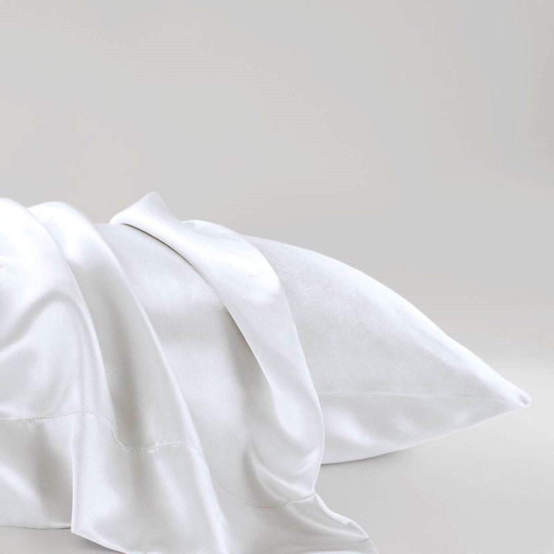Luxurious And Elegant Satin Pillowcases - White - 2PC - Quahog Bay Bedding