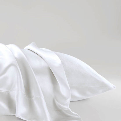 Luxurious And Elegant Satin Pillowcases - White - 2PC - Quahog Bay Bedding