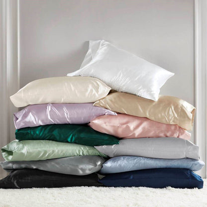 Luxurious And Elegant Satin Pillowcases - White - 2PC - Quahog Bay Bedding