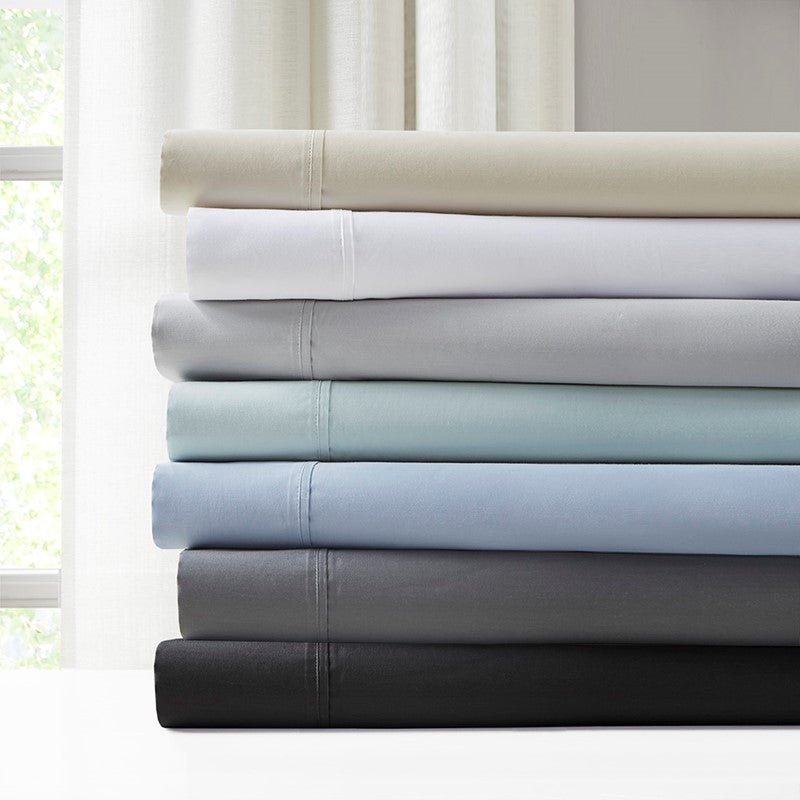Luxury 1500TC Cotton Blend Sheet Set - High Thread Count Sheets - Black - Quahog Bay Bedding