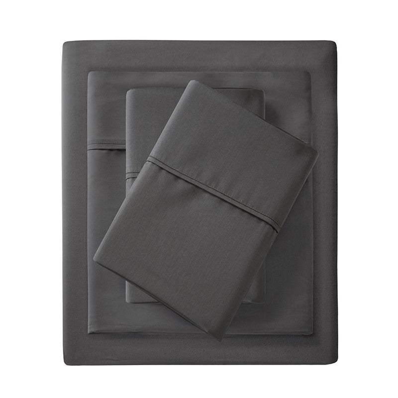 Luxury 1500TC Cotton Blend Sheet Set - High Thread Count Sheets - Charcoal - Quahog Bay Bedding