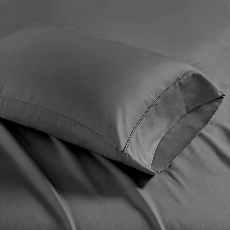 Luxury 1500TC Cotton Blend Sheet Set - High Thread Count Sheets - Charcoal - Quahog Bay Bedding