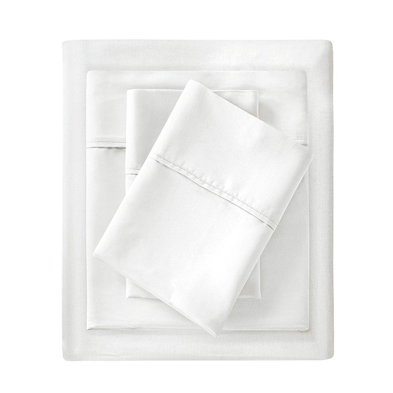 Luxury 1500TC Cotton Blend Sheet Set - High Thread Count Sheets - White - Quahog Bay Bedding