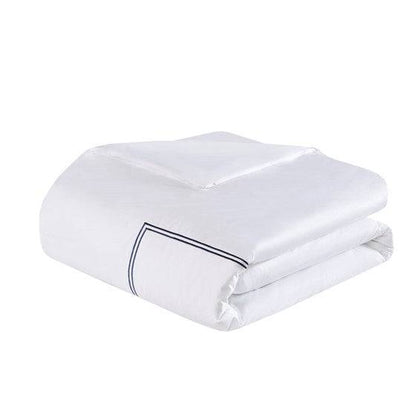 Madison Park Luxury 500TC Luxury Collection 100% Cotton Sateen Embroidered Duvet Cover Set - Quahog Bay Bedding