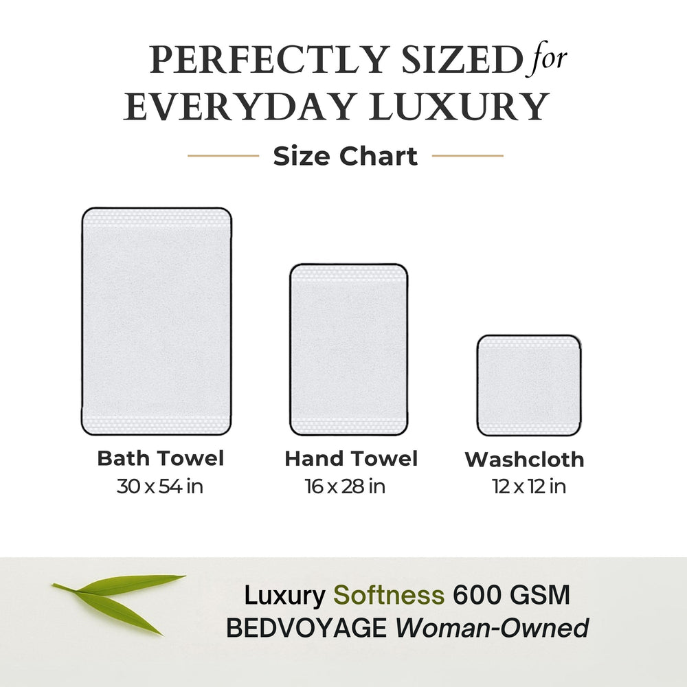 Luxury Bamboo 6 Piece Spa Towel Set – Cloud - Quahog Bay Bedding