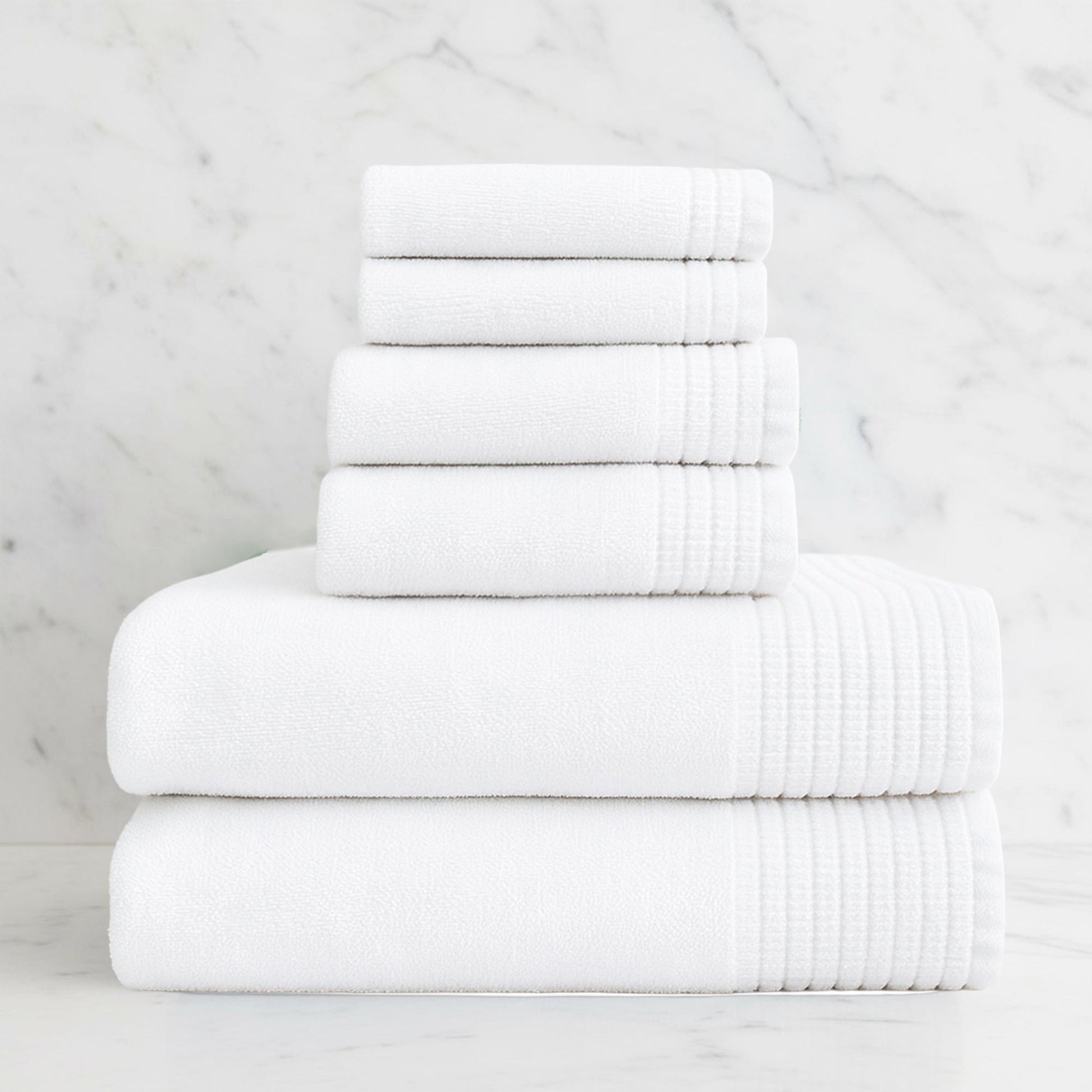 Luxury Bamboo 6 Piece Spa Towel Set – Cloud - Quahog Bay Bedding