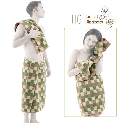 Luxury Bath Towel Set  100% Cotton Yarn Dyed Ultra Soft and Plush - Quahog Bay Bedding