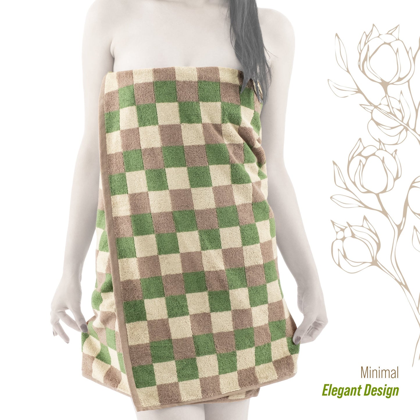 Luxury Bath Towel Set  100% Cotton Yarn Dyed Ultra Soft and Plush - Quahog Bay Bedding