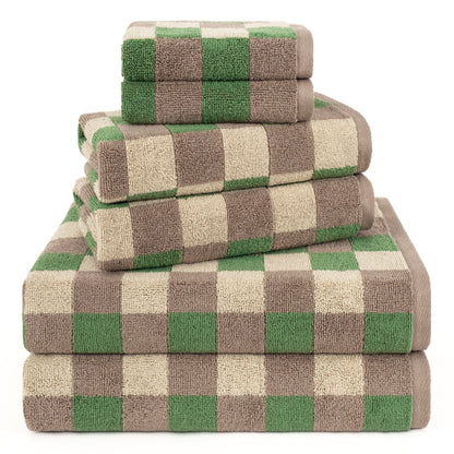 Luxury Bath Towel Set  100% Cotton Yarn Dyed Ultra Soft and Plush - Quahog Bay Bedding