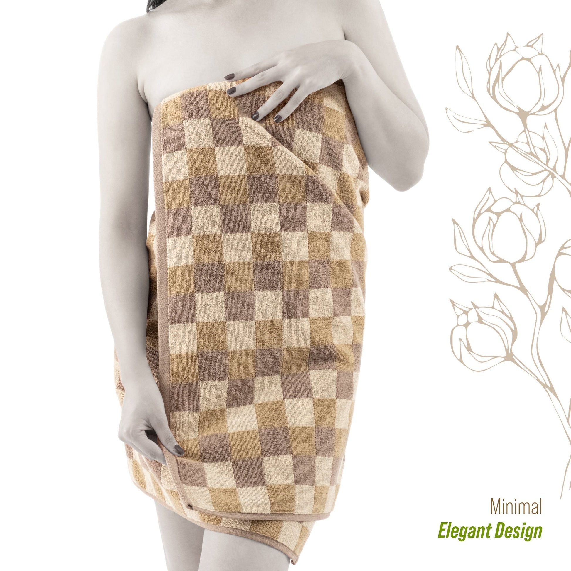 Luxury Bath Towel Set  100% Cotton Yarn Dyed Ultra Soft and Plush - Quahog Bay Bedding