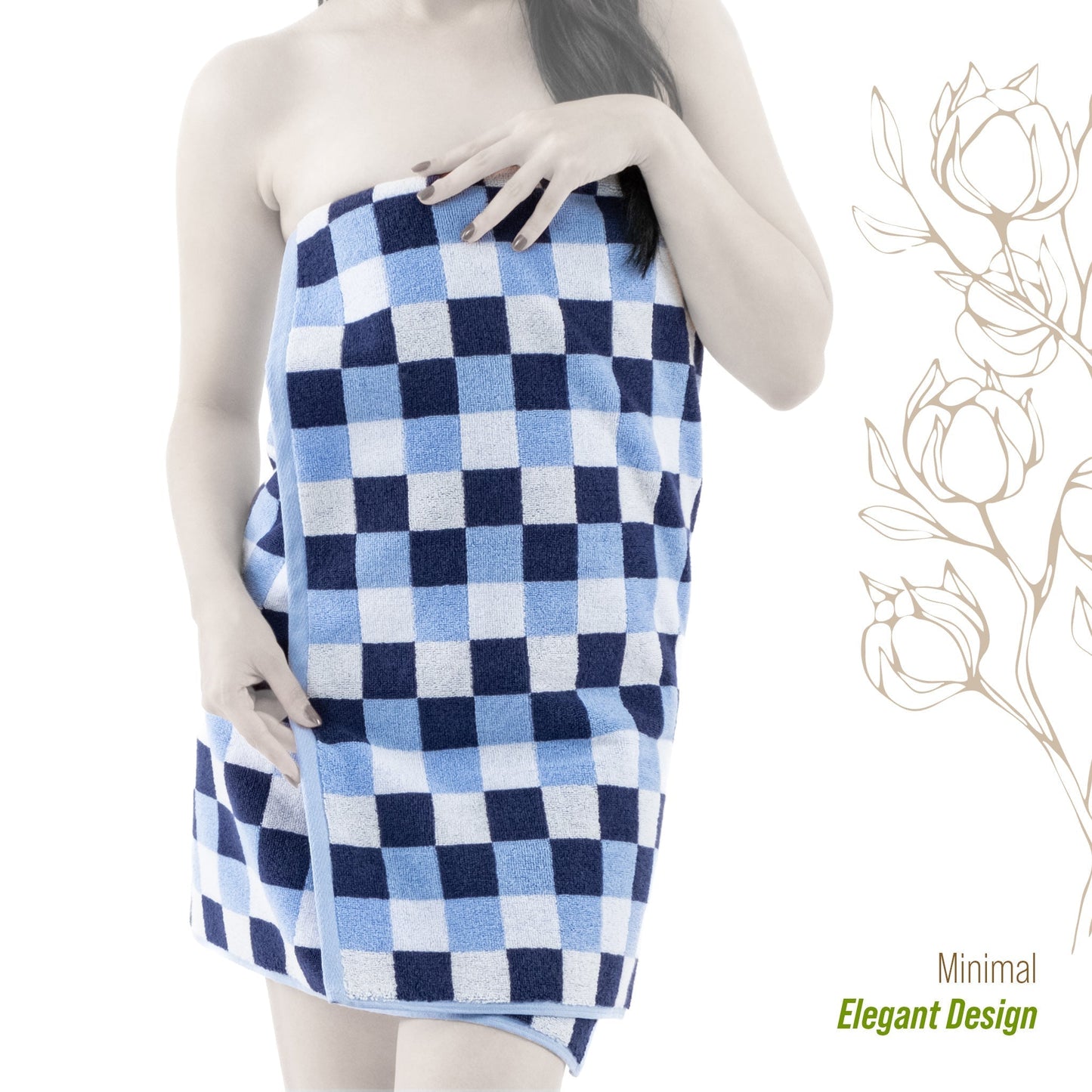 Luxury Bath Towel Set  100% Cotton Yarn Dyed Ultra Soft and Plush - Quahog Bay Bedding