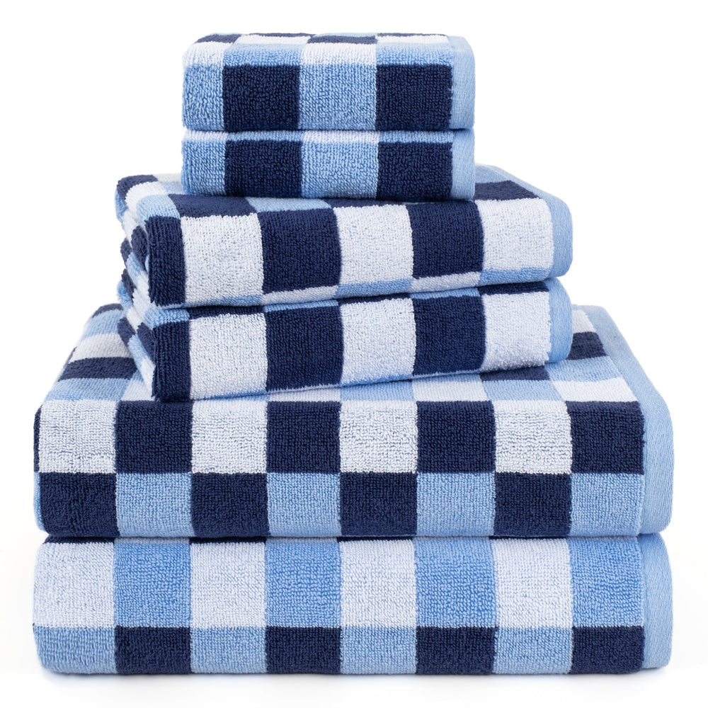 Luxury Bath Towel Set  100% Cotton Yarn Dyed Ultra Soft and Plush - Quahog Bay Bedding