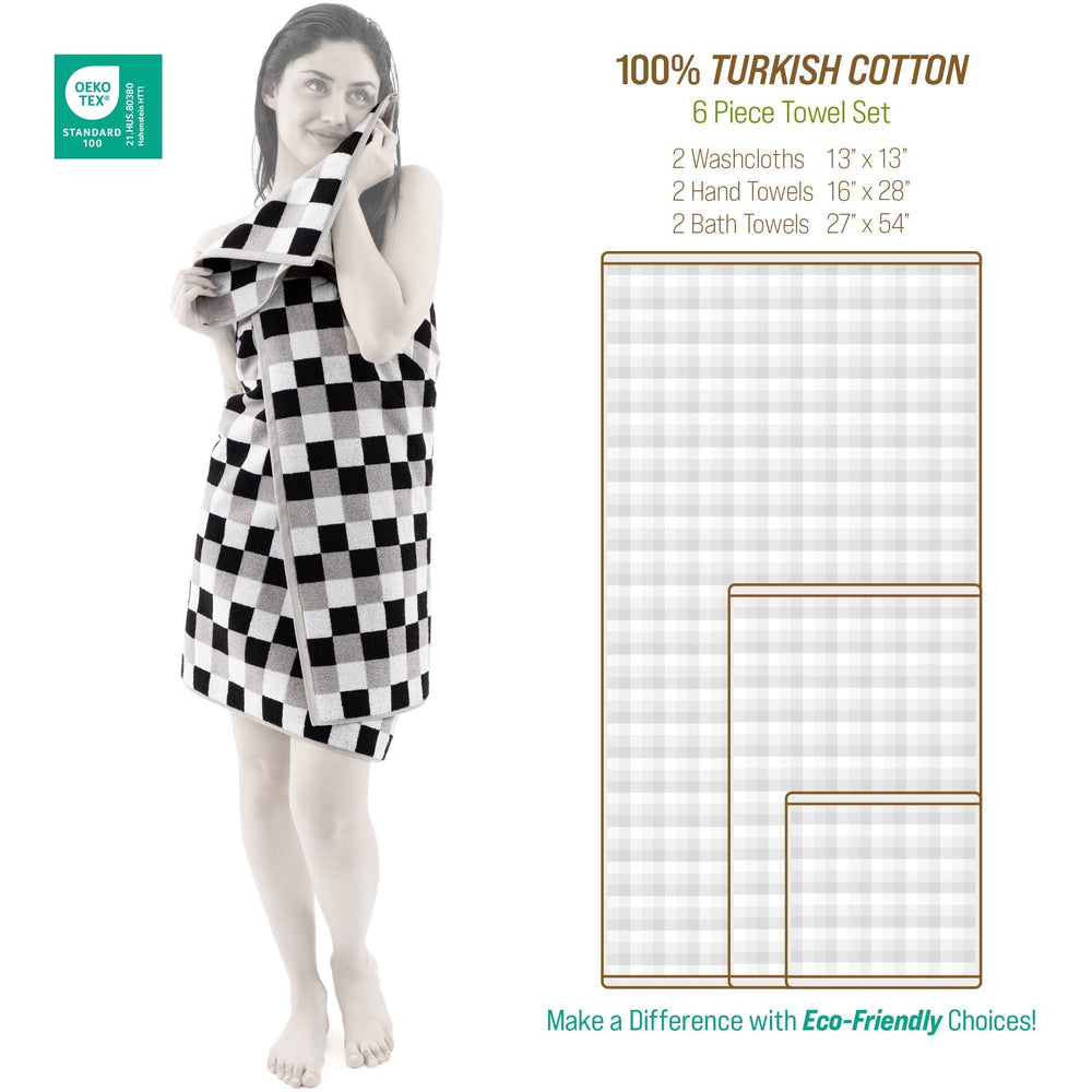 Luxury Bath Towel Set  100% Cotton Yarn Dyed Ultra Soft and Plush - Quahog Bay Bedding