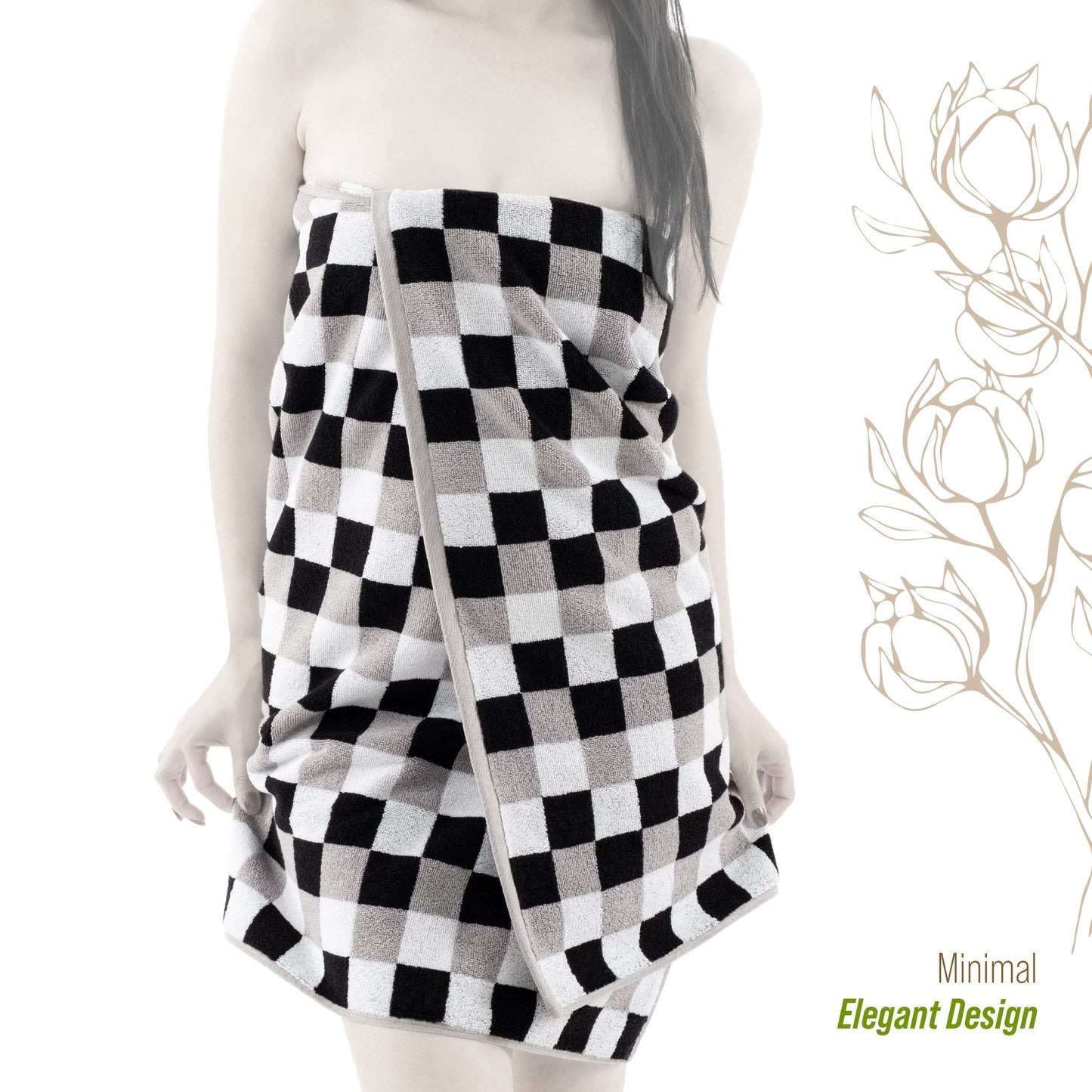 Luxury Bath Towel Set  100% Cotton Yarn Dyed Ultra Soft and Plush - Quahog Bay Bedding