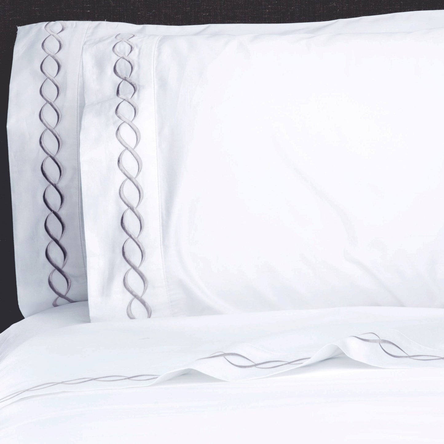 Luxury Coastal And Nautical 600TC 100% Cotton Rope Embroidered Sheet Set - Quahog Bay Bedding