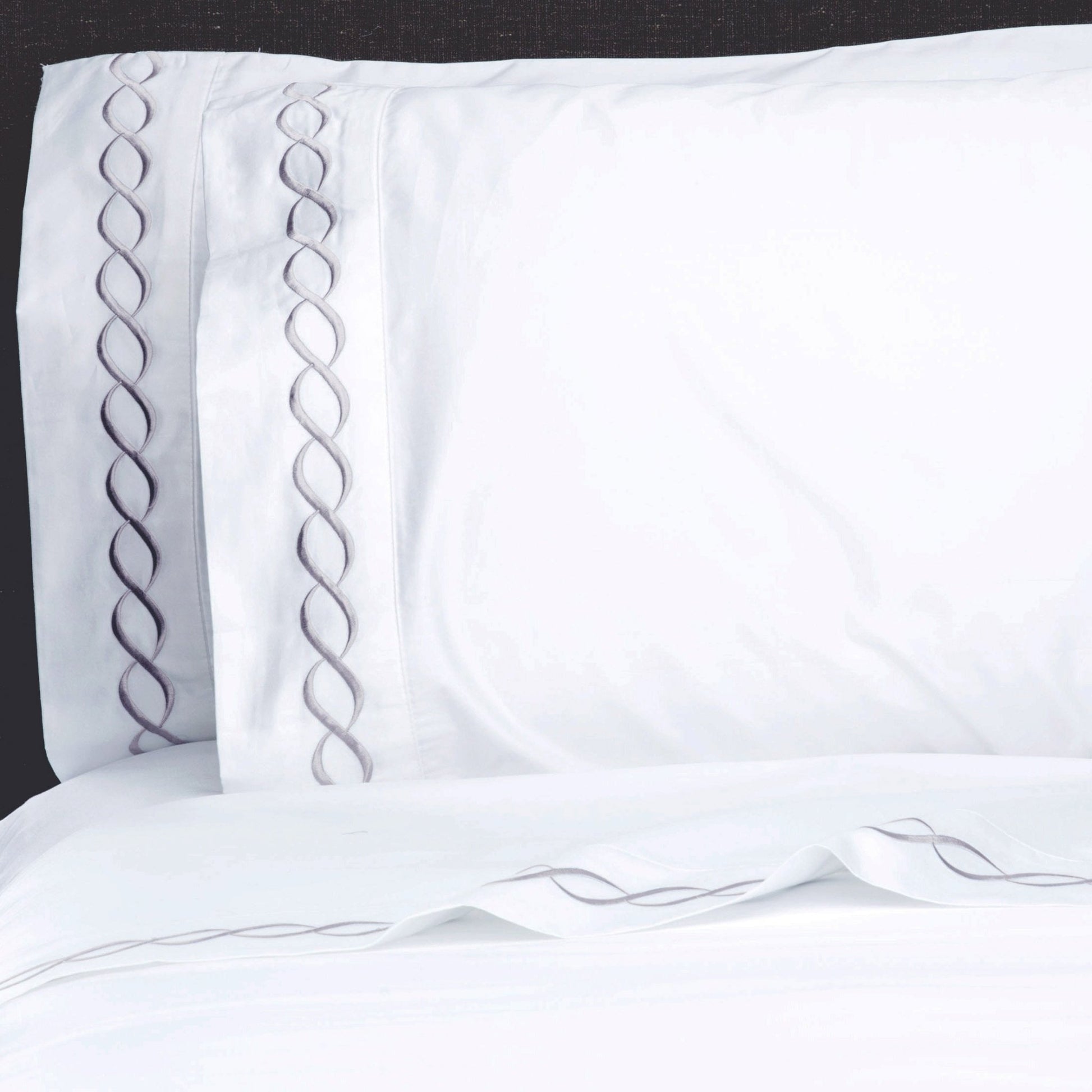 Luxury Coastal And Nautical 600TC 100% Cotton Rope Embroidered Sheet Set - Quahog Bay Bedding