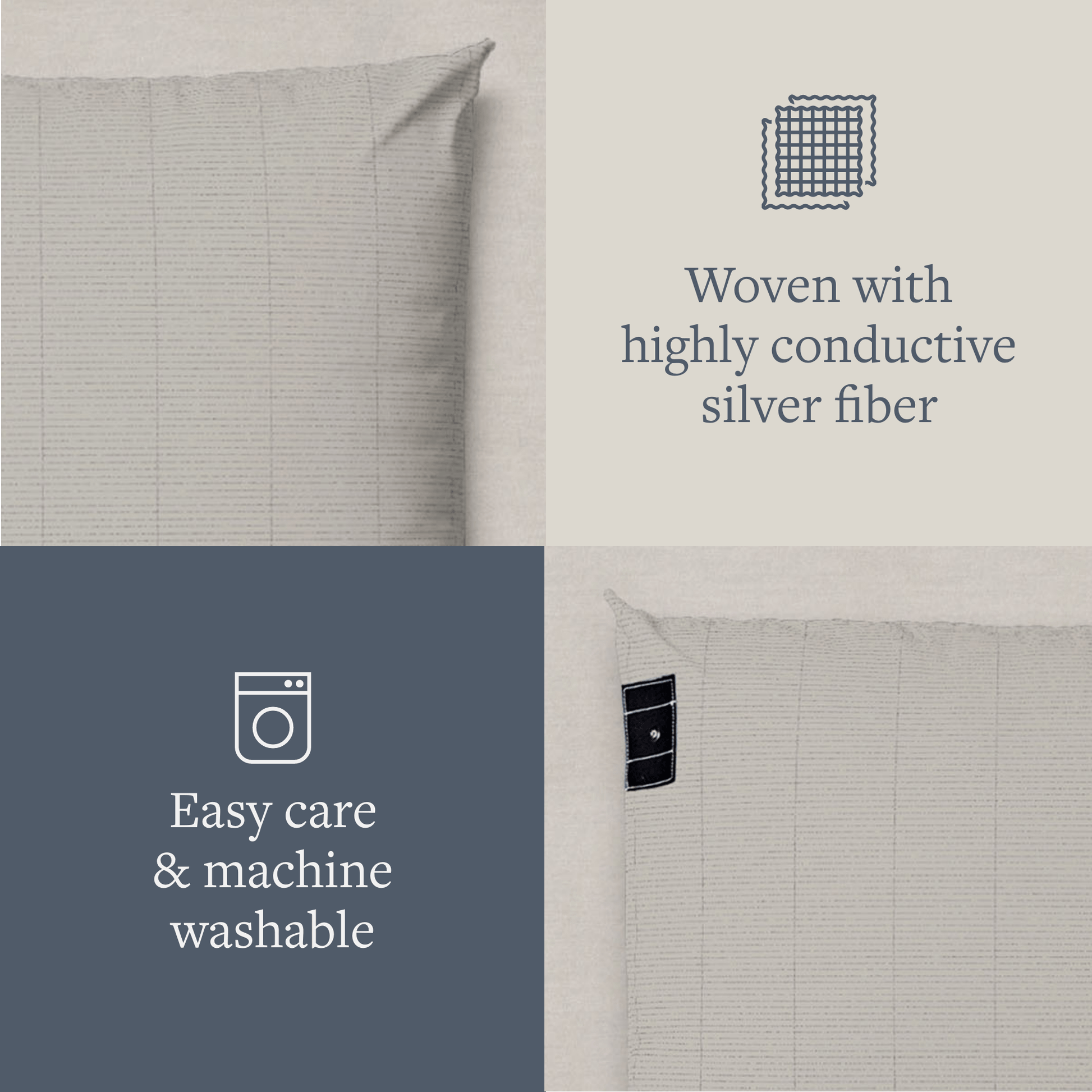 Luxury Grounding Pillowcase in 3 Colors - Quahog Bay Bedding