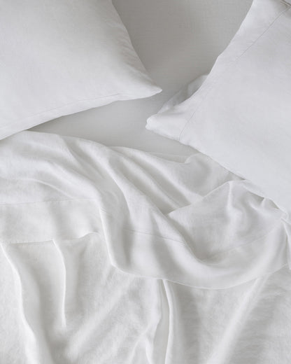 Luxury Stonewashed Linen Sheets Set - 100% European Stonewashed Linen - Quahog Bay Bedding
