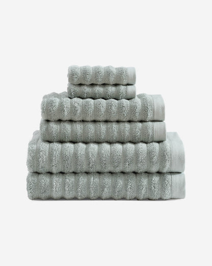 Luxury Turkish Cotton Rib Towel Set - Quahog Bay Bedding