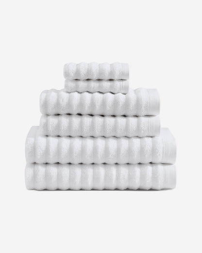 Luxury Turkish Cotton Rib Towel Set - Quahog Bay Bedding