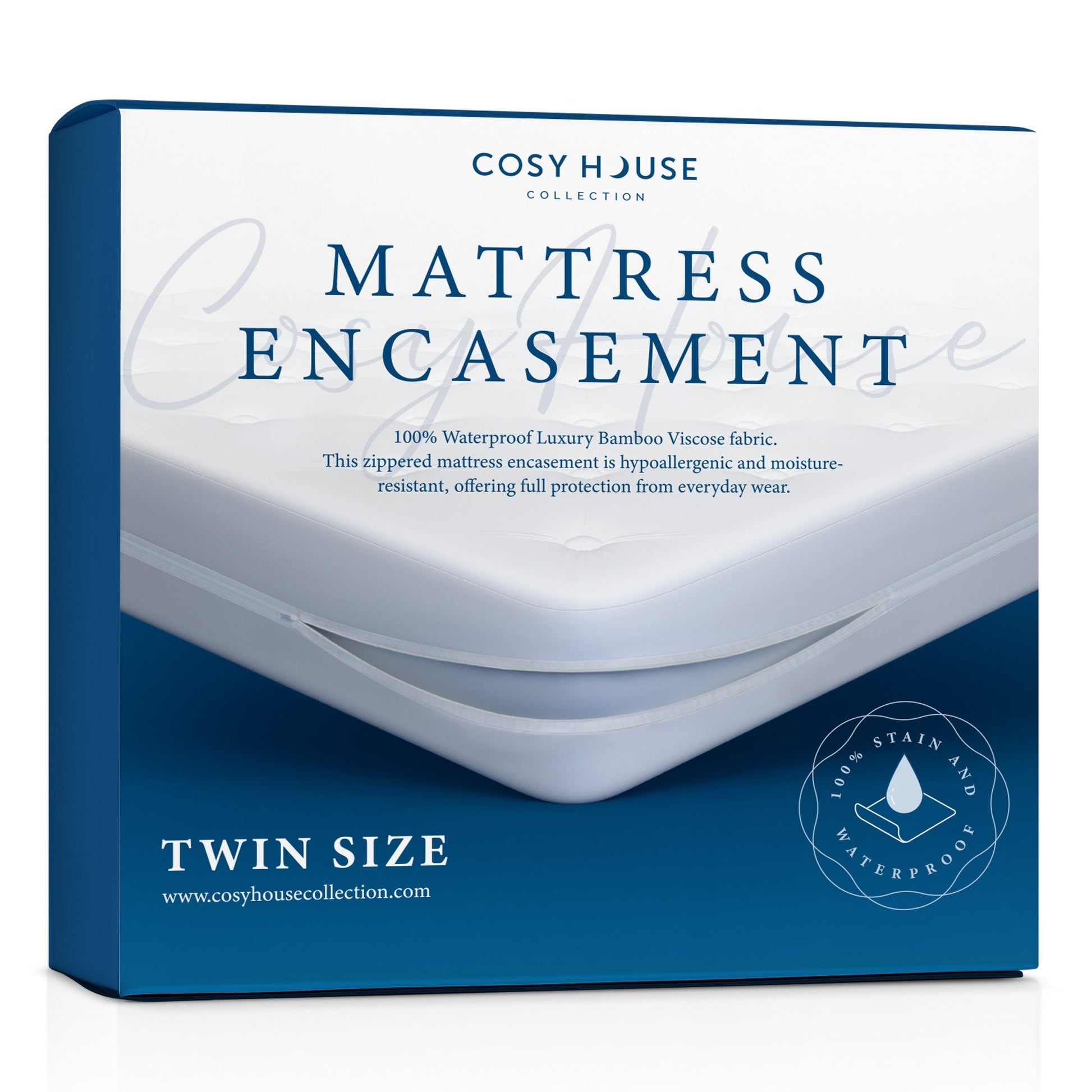 Luxury Zippered Mattress Encasement - Quahog Bay Bedding