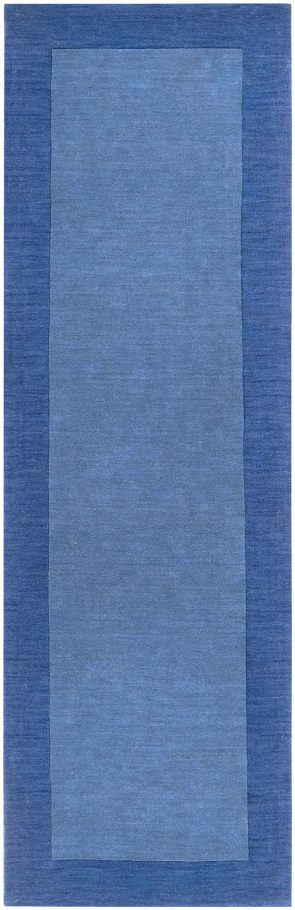 Macedon Blue Bordered Wool Rug