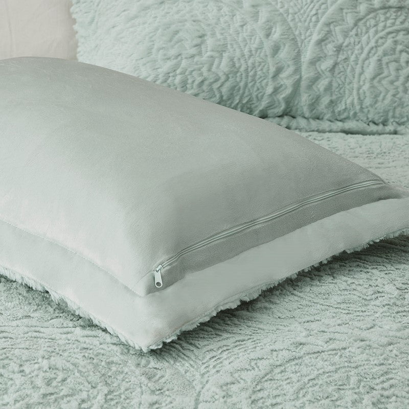 Madison Park Arya Embroidered Medallion Coastal Comforter Set 3PC - Aqua - Quahog Bay Bedding