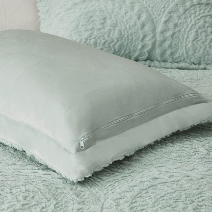 Madison Park Arya Embroidered Medallion Coastal Comforter Set 3PC - Aqua - Quahog Bay Bedding