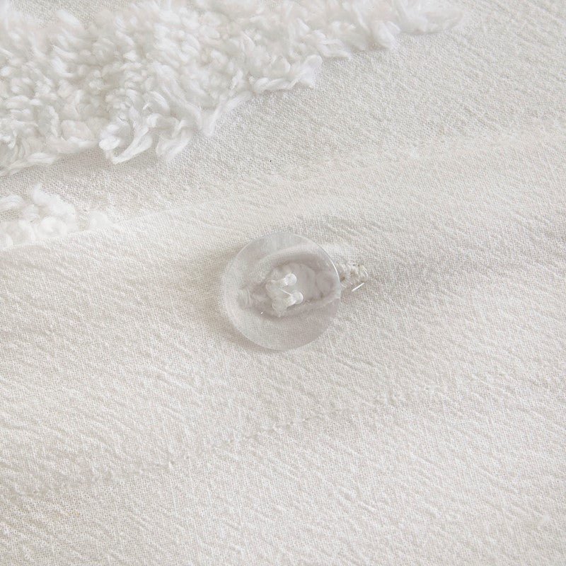 Madison Park Bahari Tufted Coastal Cotton Chenille Palm Duvet Cover Set 3PC - Quahog Bay Bedding