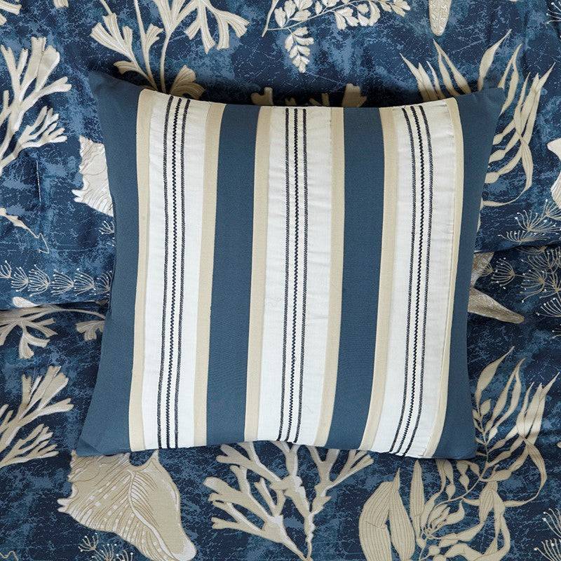 Madison Park Cape Cod 7PC Sateen Comforter Set - Nautical Bedding Sets - Quahog Bay Bedding