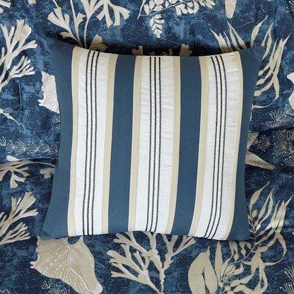 Madison Park Cape Cod 7PC Sateen Comforter Set - Nautical Bedding Sets - Quahog Bay Bedding