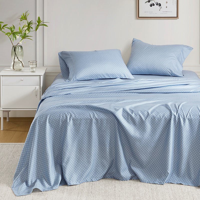 Madison Park Luna Comforter Set with Bed Sheets - Blue - Coastal Floral Bedding Bundle - Quahog Bay Bedding