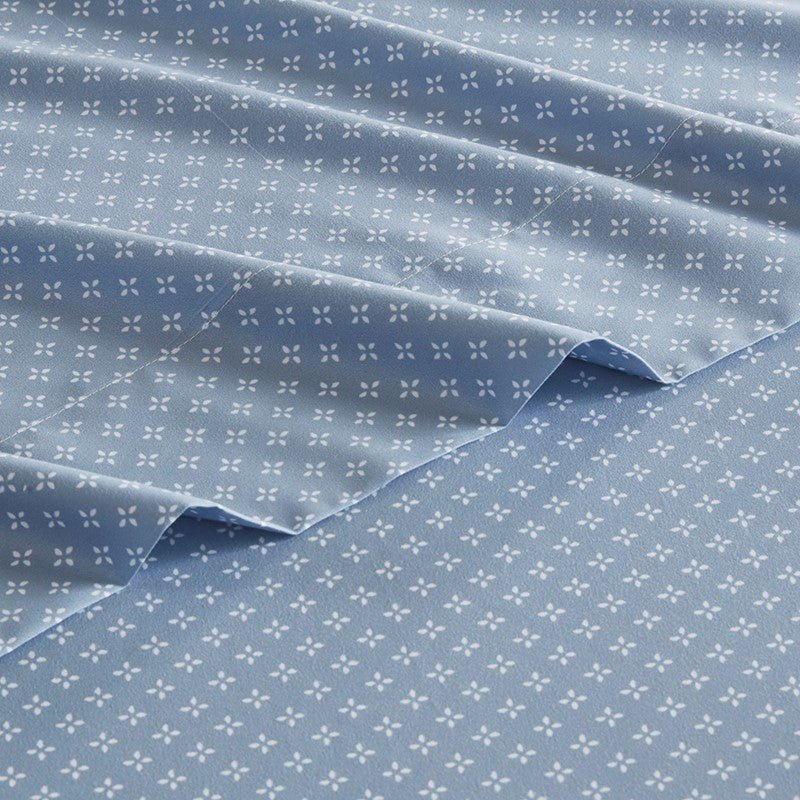 Madison Park Luna Comforter Set with Bed Sheets - Blue - Coastal Floral Bedding Bundle - Quahog Bay Bedding