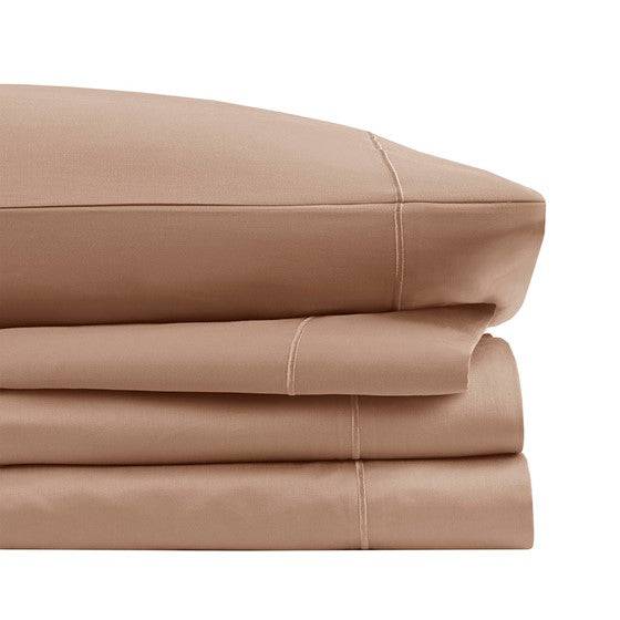 Madison Park Luxury 600TC 100% Pima Cotton Sheet Set With Beautiful Hem Stitching - Quahog Bay Bedding