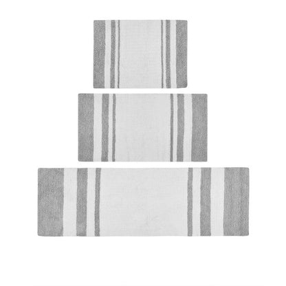 Madison Park Spa Cotton Reversible Bath Rug - Grey - Quahog Bay Bedding