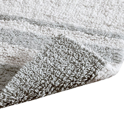 Madison Park Spa Cotton Reversible Bath Rug - Grey - Quahog Bay Bedding