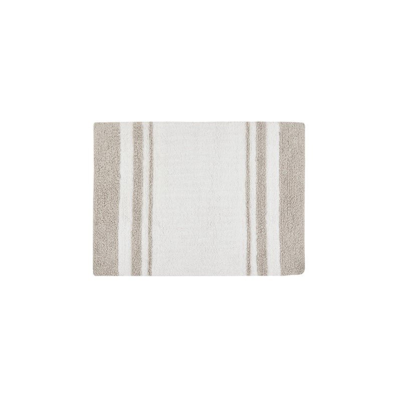Madison Park Spa Cotton Reversible Bath Rug - Taupe - Quahog Bay Bedding