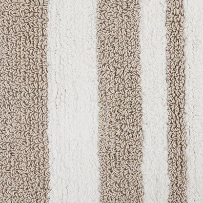 Madison Park Spa Cotton Reversible Bath Rug - Taupe - Quahog Bay Bedding