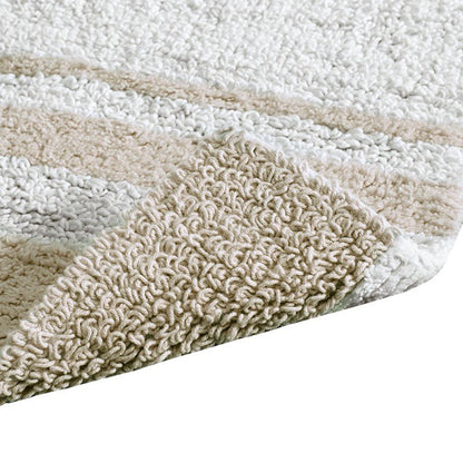 Madison Park Spa Cotton Reversible Bath Rug - Taupe - Quahog Bay Bedding