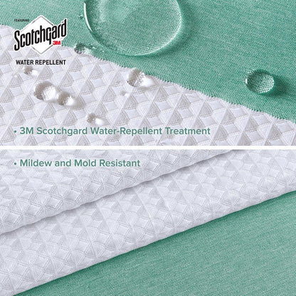Madison Park - Spa Waffle Shower Curtain - Aqua - Quahog Bay Bedding