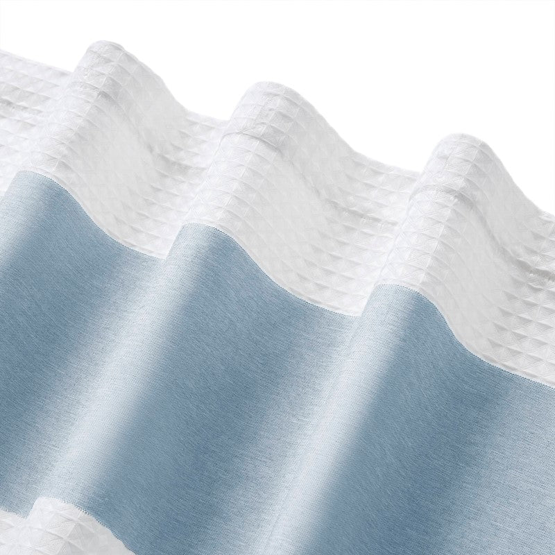 Madison Park - Spa Waffle Shower Curtain - Blue - Quahog Bay Bedding
