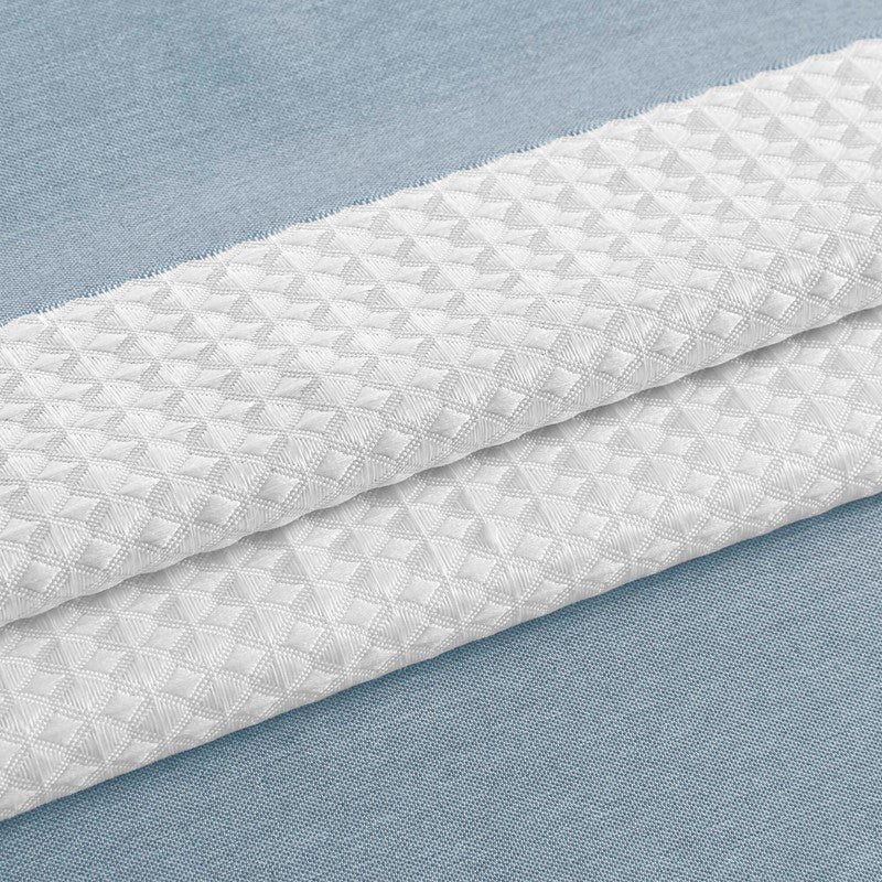 Madison Park - Spa Waffle Shower Curtain - Blue - Quahog Bay Bedding