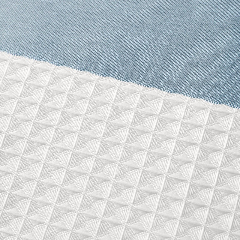 Madison Park - Spa Waffle Shower Curtain - Blue - Quahog Bay Bedding