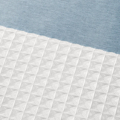 Madison Park - Spa Waffle Shower Curtain - Blue - Quahog Bay Bedding
